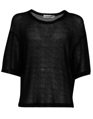 <b>NINEMINUTES</b><br/>WOMAN CLUB CROP CROCHET BLACK